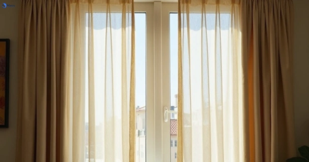 Dusty and dull curtains in narwee-nsw before steam cleaning